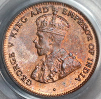 1916 PCGS MS 64 RB Straits Settlements 1/4 Cent Britain Empire Coin (19090903C)