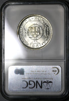 1951 NGC MS 65 St Thomas Prince 10 Escudos 40K Silver Coin (20030903C)