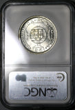 1951 NGC MS 65 St Thomas Prince 10 Escudos 40K Silver Coin (20030903C)