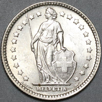 1911 Switzerland 1 Franc UNC Swiss Bern Mint Silver Coin (23112901C)