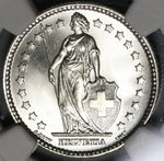 1916 NGC MS 65 Switzerland 1 Franc Mint State Swiss Silver Coin (20010303C)