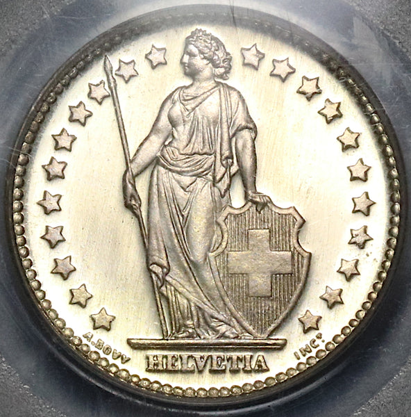 1939 PCGS SP 67 Switzerland 1 Franc Specimen Proof Swiss Gem Coin (22080101C)