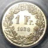 1939 PCGS SP 67 Switzerland 1 Franc Specimen Proof Swiss Gem Coin (22080101C)