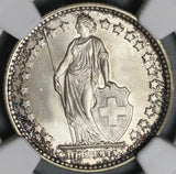 1956 NGC MS 67 Switzerland 1 Franc Mint State Swiss Coin POP 3/0 (21042501D)
