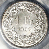1956 PCGS SP 66 Switzerland 1 Franc Specimen Swiss Proof Silver Coin (20012202C)