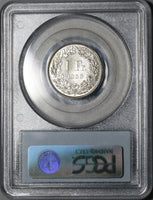 1956 PCGS SP 66 Switzerland 1 Franc Specimen Swiss Proof Silver Coin (20012202C)