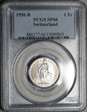 1956 PCGS SP 66 Switzerland 1 Franc Specimen Swiss Proof Silver Coin (20012202C)