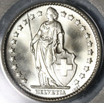 1965 PCGS MS 67 Switzerland 1 Franc Mint State Swiss Coin (19111202C)