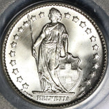 1965 PCGS MS 67 Switzerland 1 Franc Mint State Swiss Coin (19111202C)