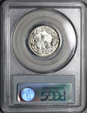 1965 PCGS MS 68 Switzerland 1 Franc Mint State Swiss Coin (20062801C)