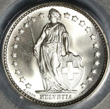 1966 PCGS MS 68 Switzerland 1 Franc Mint State Swiss Coin (20102001C)