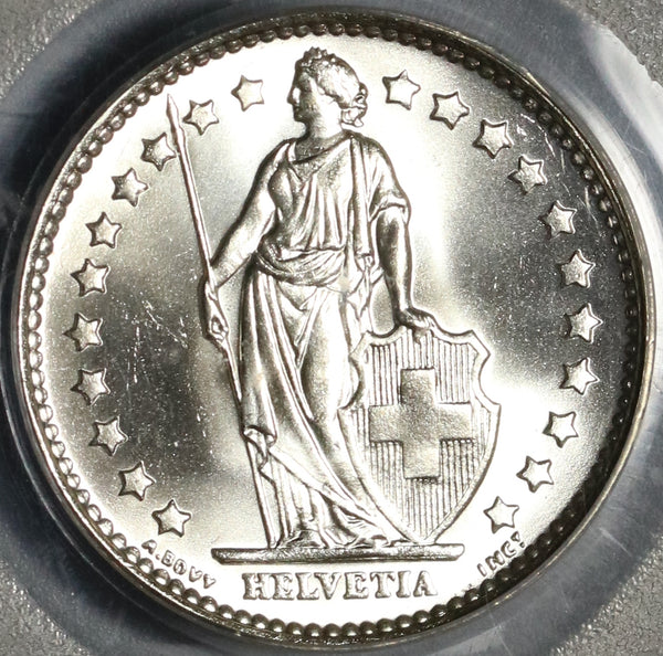 1830年 スイス・フリブール バッツ PCGS MS64 1966 PCGS MS 68 Switzerland 1 Franc Mint State Swiss Coin