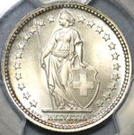 1941 PCGS MS 66 Switzerland 2 Francs Gem Mint State Swiss Silver Coin (20040801C)