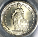 1961 PCGS MS 68 Switzerland 2 Francs Mint State Swiss Coin Pop 4/0 (19111704C)