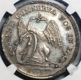 1741 Basel NGC AU 53 1/2 Thaler Dragon City View Swiss Canton Silver Coin (20092802C)