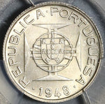 1948 PCGS MS 64 Timor 50 Avos Portugal Colony Mint State Silver Coin (20011303C)