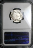 1911-A NGC MS 64 Tunisia 1 Franc France Protectorate Paris Silver Coin (23032402C)