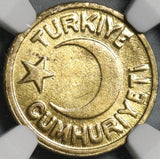 1942 NGC MS 64 Turkey 10 Para Mint State Star Crescent Coin POP 1/2 (21040401D)