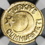 1942 NGC MS 64 Turkey 10 Para Mint State Star Crescent Coin POP 1/2 (21040401D)