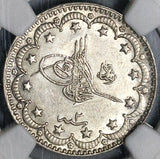 1910 NGC UNC Edirne Turkey 5 Kurush Sultan Mint Visit Ottoman Silver 1327//2 Coin (22031802D)