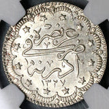 1910 NGC UNC Edirne Turkey 5 Kurush Sultan Mint Visit Ottoman Silver 1327//2 Coin (22031802D)