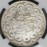 1910 NGC AU D Edirne Mint Visit Ottoman Turkey 10 Kurush Silver Coin (19080302C)