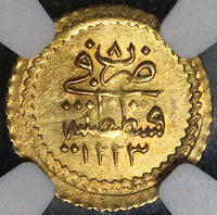 1815 NGC MS 64 Turkey GOLD 1/4 Zeri Mahbub Ottoman Empire 1223//8 Coin (22012001C)