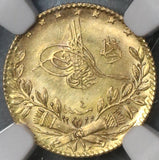 1912 NGC MS 66 Turkey GOLD 25 Kurush 1327/4 Mint State Ottoman Empire Coin POP 1/0 (19031701D)