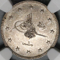 1909 NGC AU 55 Bursa Mint Visit Turkey 2 Kurush Rare Coin 13K Minted (20092603C)