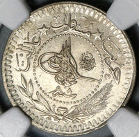 1916 NGC MS 66 Turkey 40 Para Ottoman Empire 1327/8 Mint State Coin POP 1/0 (20102702C)