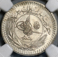 1916 NGC MS 66 Turkey 40 Para Ottoman Empire 1327/8 Mint State Coin POP 1/0 (20102702C)