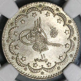 1885 NGC MS 66 Turkey 5 Kurush 1293/11 Ottoman Empire Silver Coin (22091402C)