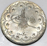 1915 NGC MS 63 Turkey 5 Kurush 1327/7 el-Ghazi Ottoman Empire Silver Coin (20103104C)