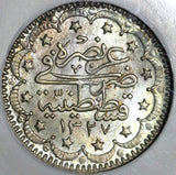 1915 NGC MS 63 Turkey 5 Kurush 1327/7 el-Ghazi Ottoman Empire Silver Coin (20103104C)