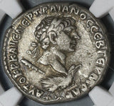 112 Phoenicia Tyre NGC Ch VF Trajan Roman Provincial Silver Tetradrachm Melqarth (20112101C)