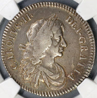 1672 NGC VF 25 Charles II Silver 1/2 Crown Rare Great Britain England Coin (19031603C)