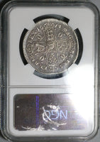 1674 NGC VF 25 Charles II 1/2 Crown Rare Great Britain Silver Coin POP 1/1 (23030301C)