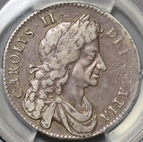 1682 PCGS VF 30 Charles II 1/2 Crown Rare Great Britain England Silver Coin (21010602C)