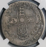 1686 NGC F 15 James II Mint Error 1/2 Crown Great Britain Silver Coin (21032105C