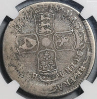 1686 NGC F 15 James II Mint Error 1/2 Crown Great Britain Silver Coin (21032105C