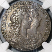 1689 NGC VF 30 William Mary 1/2 Crown Great Britain Silver Coin (21012101D)