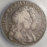 1693 ICG F 12 William Mary 1/2 Crown Great Britain Silver Coin (21053003C)