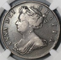 1705 NGC VF 25 Anne 1/2 Crown Great Britain England Silver Rare Coin (20121603C)