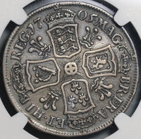 1705 NGC VF 25 Anne 1/2 Crown Great Britain England Silver Rare Coin (20121603C)
