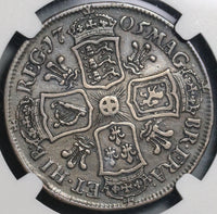 1705 NGC VF 25 Anne 1/2 Crown Great Britain England Silver Rare Coin (20121603C)