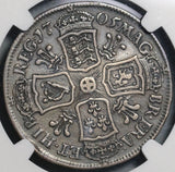 1705 NGC VF 25 Anne 1/2 Crown Great Britain England Silver Rare Coin (20121603C)