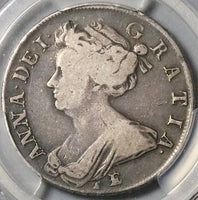 1707-E PCGS VF 20 Anne 1/2 Crown Great Britain England Silver Coin (22113002C)