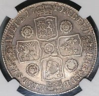 1741 NGC VF 35 George II 1/2 Crown Great Britain Silver Coin (22081401C)