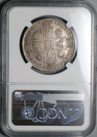 1741 NGC VF 35 George II 1/2 Crown Great Britain Silver Coin (22081401C)