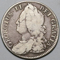 1745 George II 1/2 Crown Great Britain Silver Not LIMA Coin (21100702C)